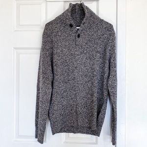J. Crew cowl neck sweater - navy and white-Men’s